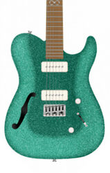 Semi-hollow electric guitar Chapman guitars ML3 Pro Traditional Semi-Hollow - Aventurine green sparkle