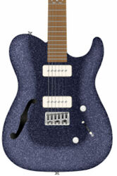 Tel shape electric guitar Chapman guitars ML3 Pro Traditional Semi-Hollow - Atlantic blue sparkle