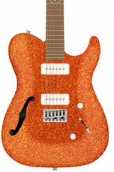 Tel shape electric guitar Chapman guitars ML3 Pro Traditional Semi-Hollow - Burnt orange sparkle