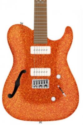 Solid body electric guitar Chapman guitars ML3 Pro Traditional Semi-Hollow - Burnt orange sparkle