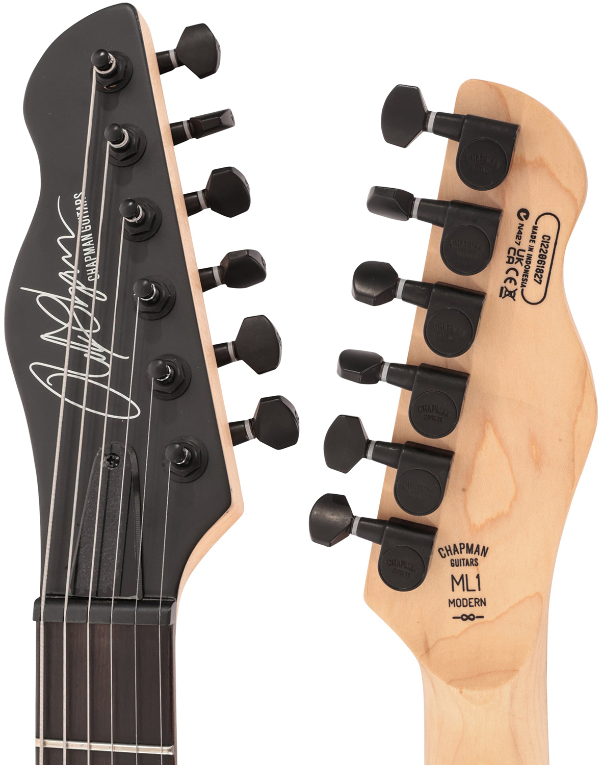 Chapman Guitars Ml1x Hss Trem Eb - Trans Black - Str shape electric guitar - Variation 4