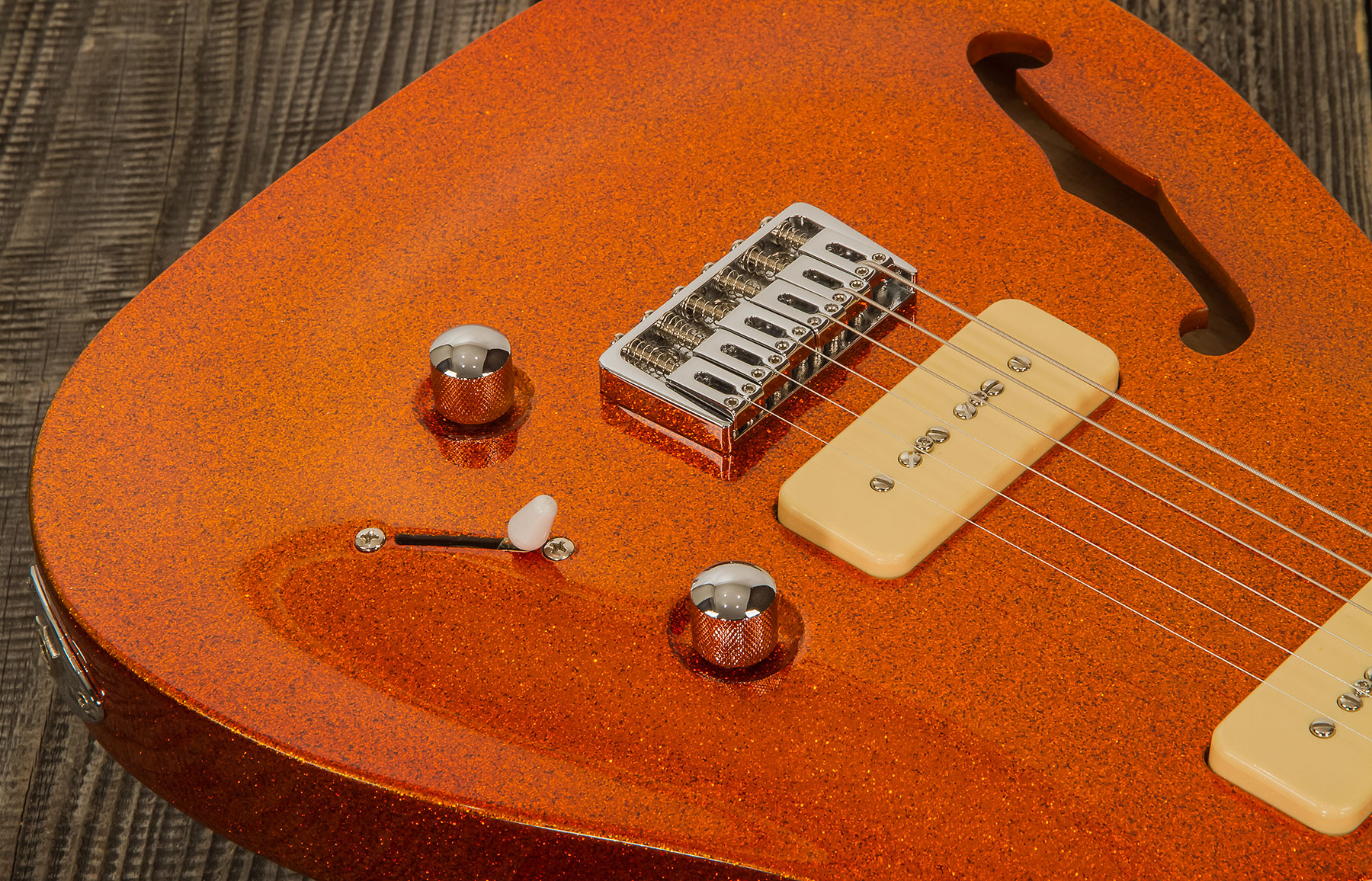 Chapman guitars ML3 Pro Traditional SemiHollow burnt orange sparkle