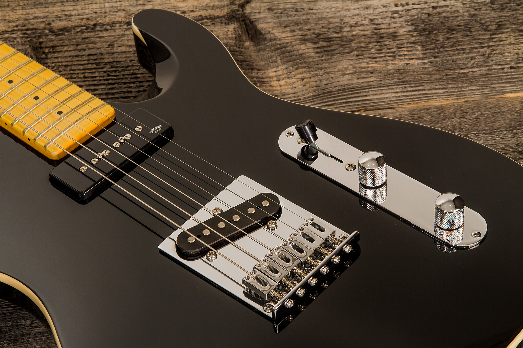 Chapman Guitars Ml3 Traditional Standard Sp90 Ht Mn - Gloss Black - Tel shape electric guitar - Variation 4