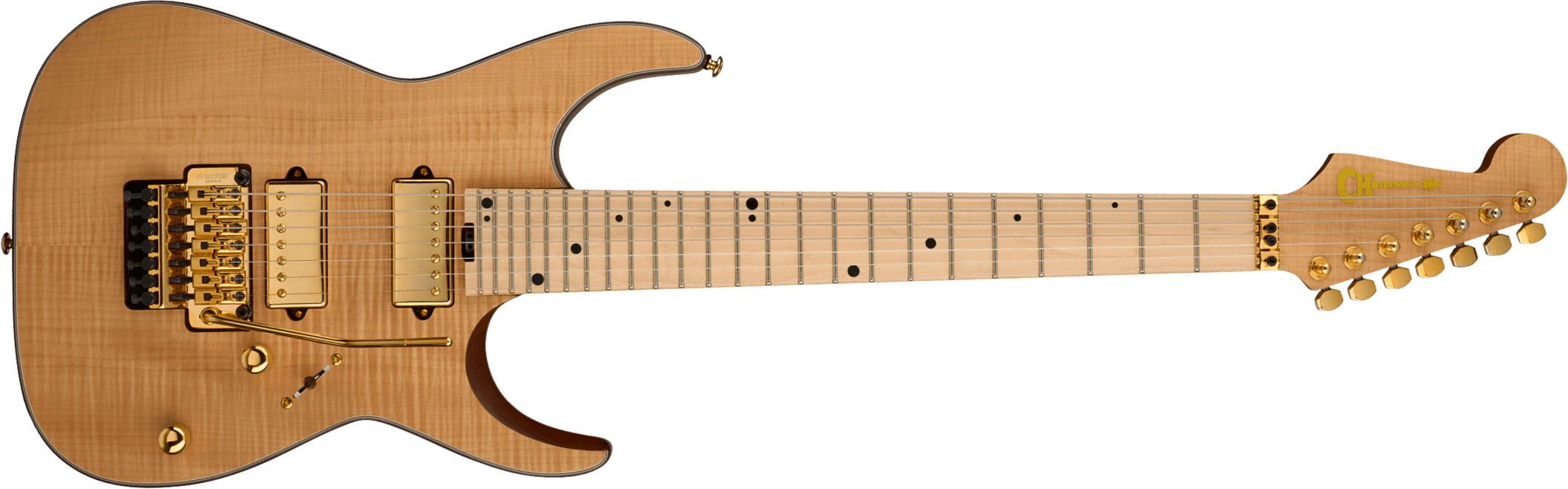 Charvel Angel Vivaldi Dinky Dk24-7 Nova Signature 7c 2h Dimarzio Fr Mn - Natural - Signature electric guitar - Main picture