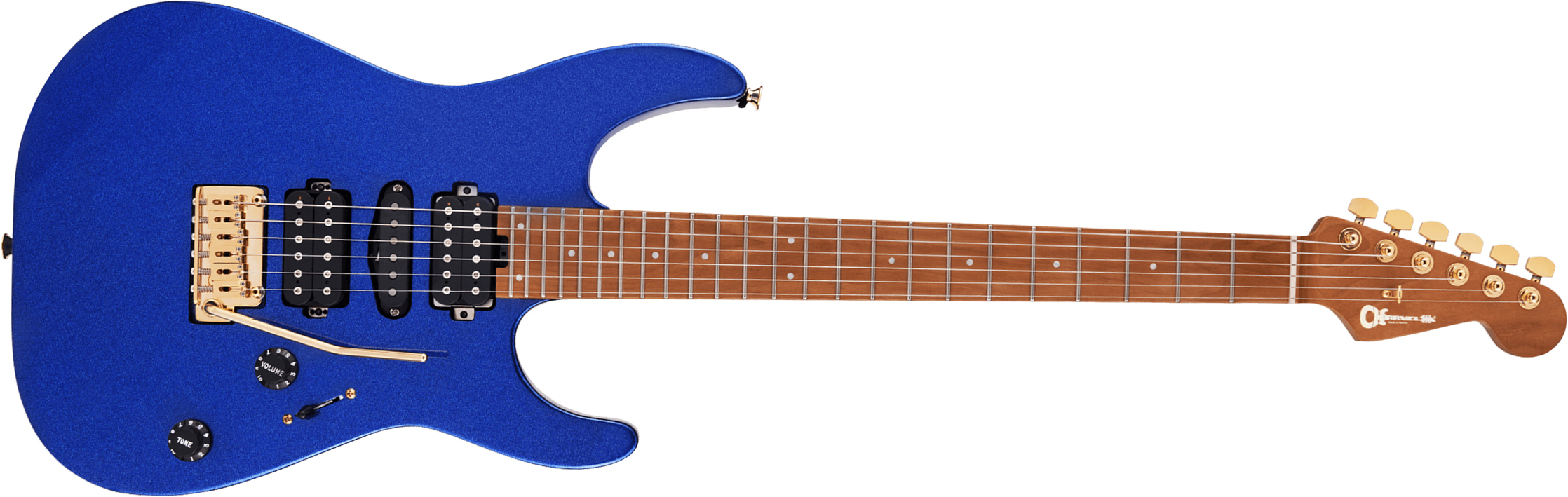 Charvel Dinky Dk24 Hsh 2pt Cm Pro-mod Seymour Duncan Trem Mn - Mystic Blue - Str shape electric guitar - Main picture