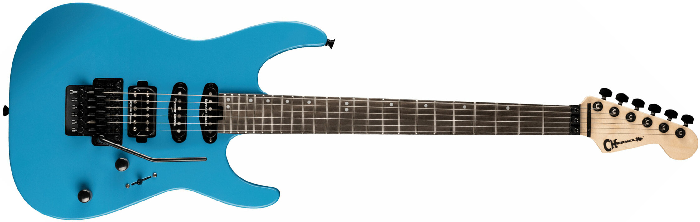 Charvel Dinky Dk24 Hss Fr E Pro-mod Seymour Duncan Eb - Infinity Blue - Str shape electric guitar - Main picture