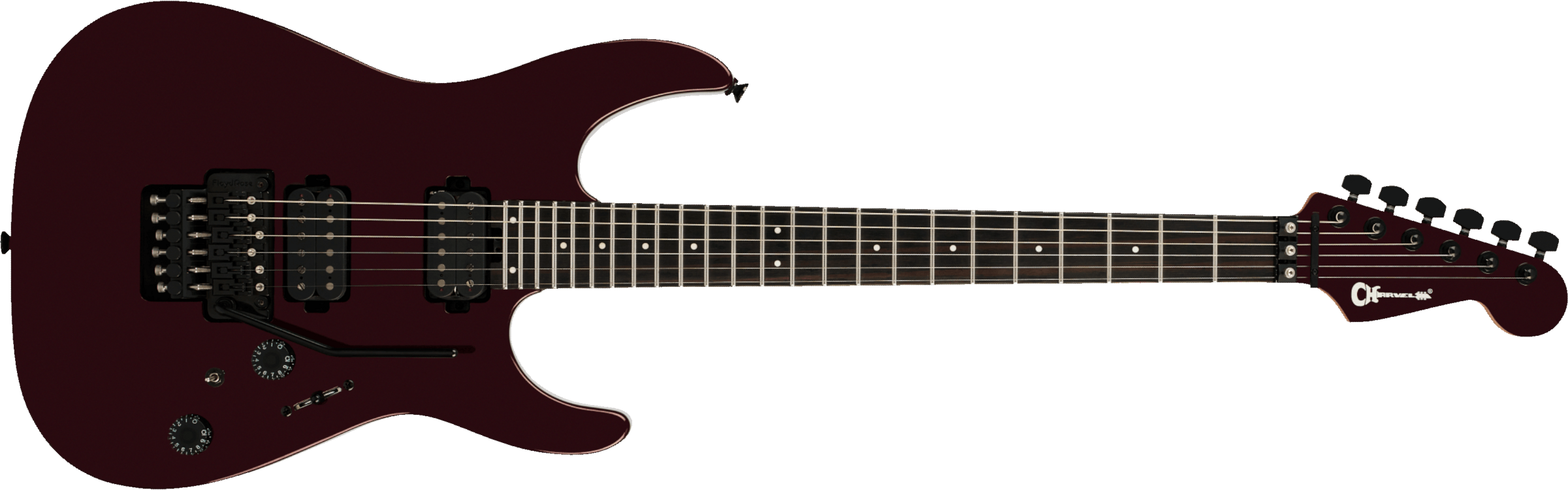 Charvel Dk24 Pro Mod Dinky Plus Hh Fr Eb - Crimson Eclipse - Str shape electric guitar - Main picture