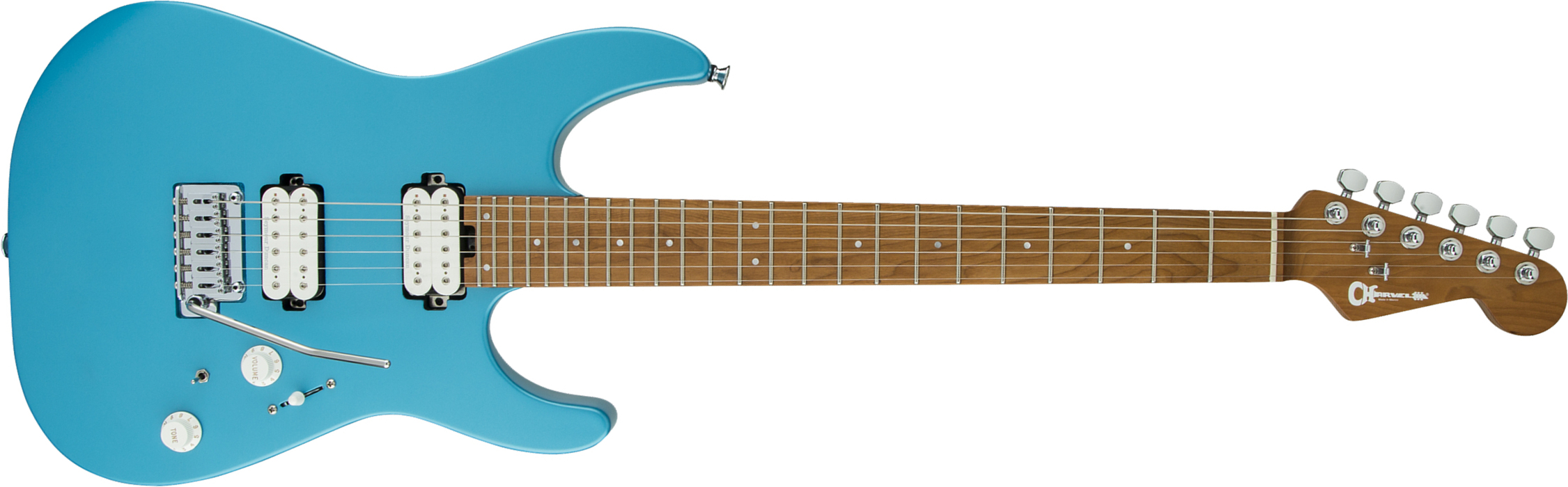 Charvel Pro-mod Dk24 Hh 2pt Cm Seymour Duncan Trem Mn - Matte Blue Frost - Str shape electric guitar - Main picture