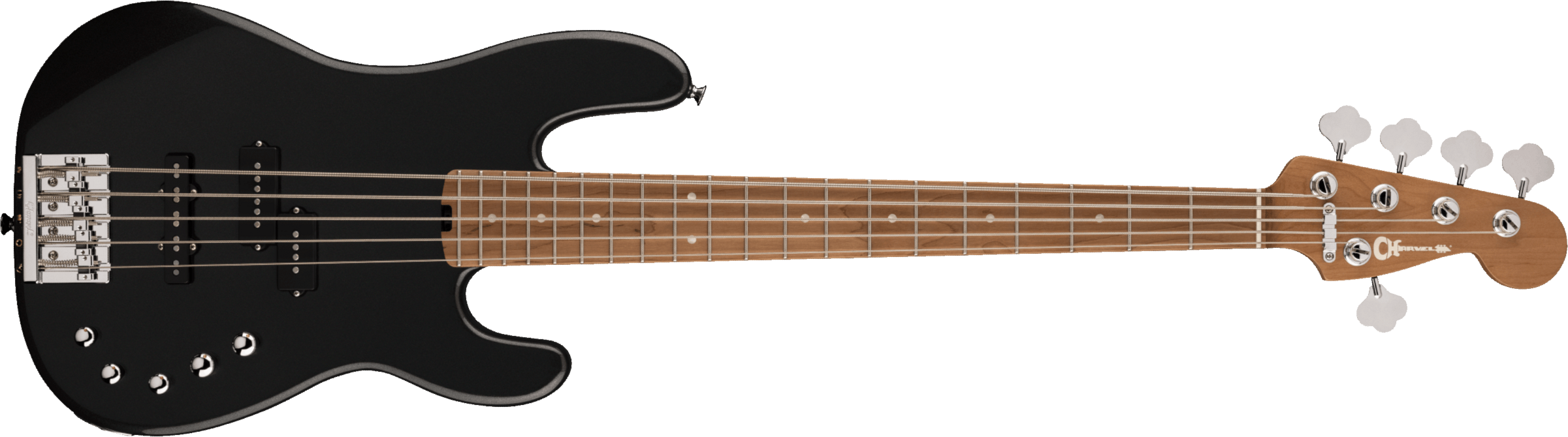 Charvel Pro Mod San Dimas Bass Pj V Mn - Metallic Black - Solid body electric bass - Main picture