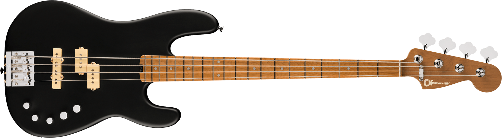 Charvel San Dimas Pj Iv Bass Pro-mod Active Dimarzio Mn - Satin Black - Solid body electric bass - Main picture