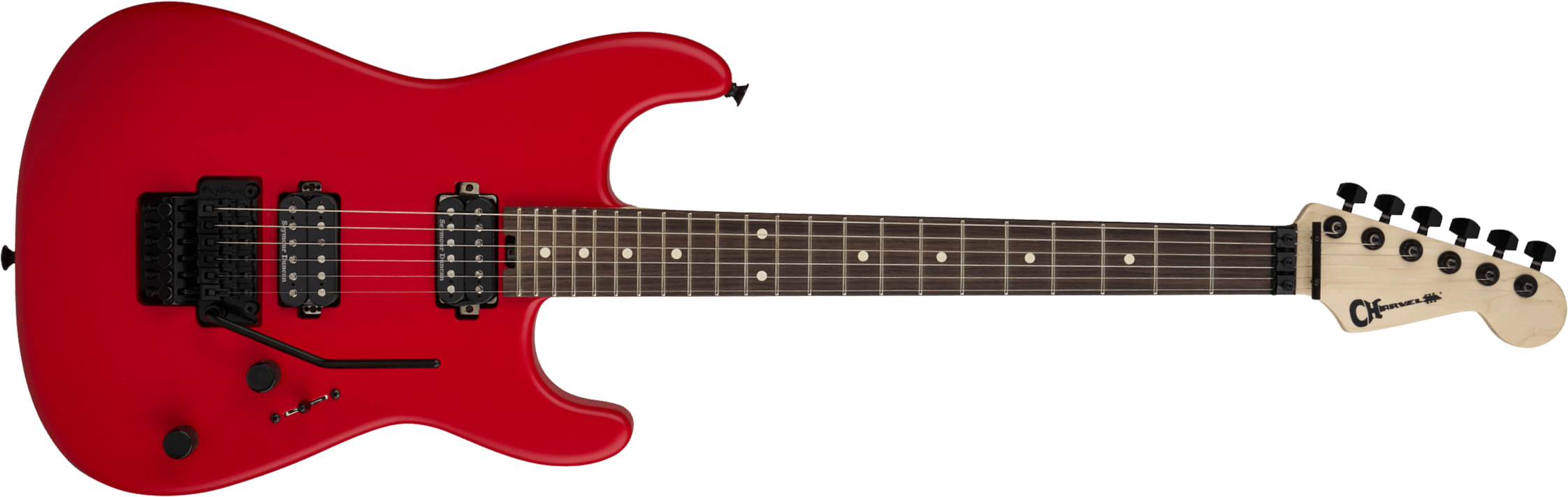 Charvel San Dimas Pro-mod Style 1 Hh Fr Rw 2h Seymour Duncan - Satin Ferrari Red - Str shape electric guitar - Main picture