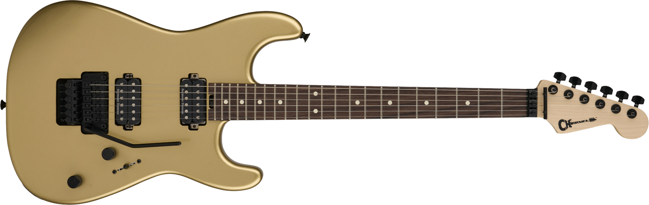 Charvel San Dimas Pro-mod Style 1 Hh Fr Rw 2h Seymour Duncan - Pharaohs Gold - Str shape electric guitar - Main picture