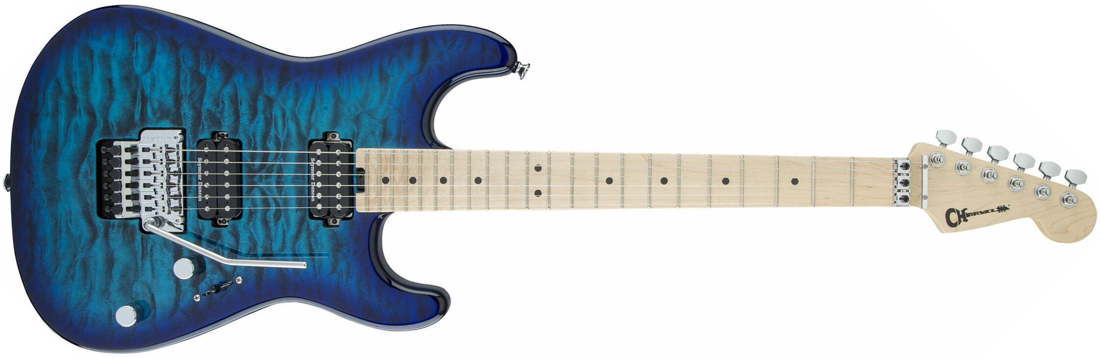 Charvel San Dimas Style 1 Hh Fr M Qm Pro-mod 2h Seymour Duncan Fr Mn - Chlorine Burst - Str shape electric guitar - Main picture