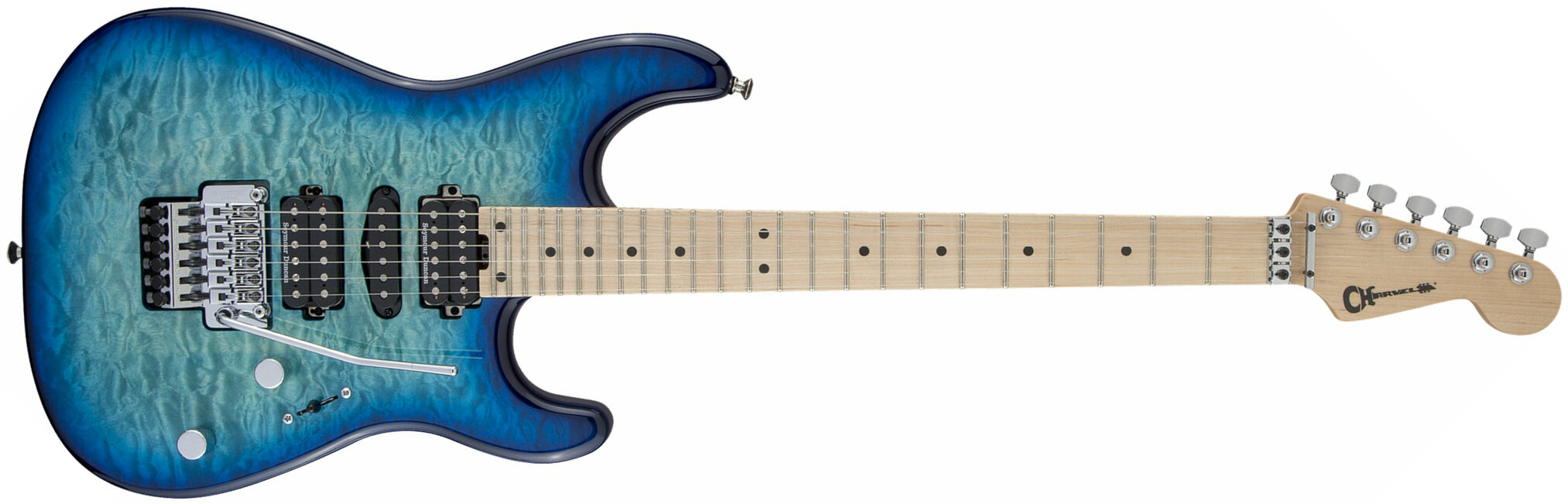 Charvel San Dimas Style 1 Hsh Qm Mj Jap Hsh Seymour Duncan Fr Mn - Caribbean Burst - Str shape electric guitar - Main picture