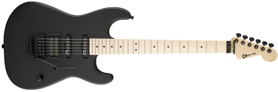 Charvel San Dimas Style 1 Hss Fr M Usa Select Dimarzio Fr Mn - Pitch Black - Str shape electric guitar - Main picture