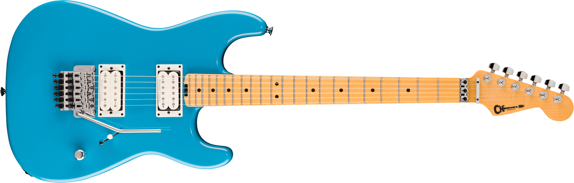 Charvel San Dimas Style 1 Sd1 Hh Fr American Neo Classic 2h Seymour Duncan Fr Mn - Robin's Egg Blue - Str shape electric guitar - Main picture
