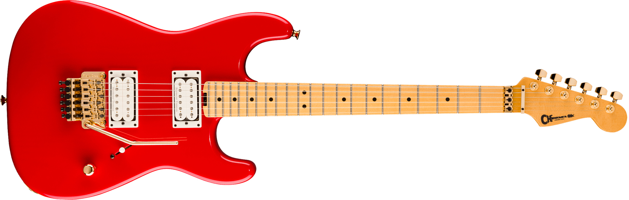 Charvel San Dimas Style 1 Sd1 Hh Fr American Neo Classic 2h Seymour Duncan Fr Mn - Racing Red - Str shape electric guitar - Main picture