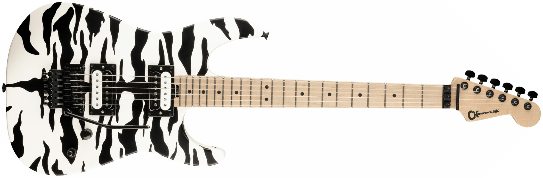 Charvel Satchel Dinky Dk22 Hh Fr M Pro-mod Signature Fishman Fluence Classic Mn - Satin White Bengal - Str shape electric guitar - Main picture