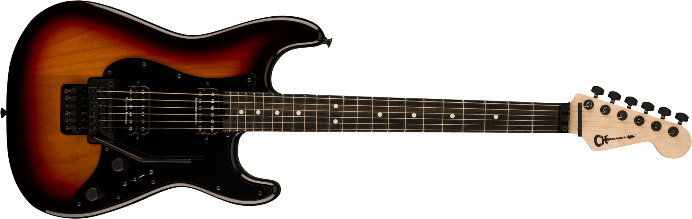 Charvel So-cal Style 1 Hh Fr E Pro-mod 2h Seymour Duncan Eb - Three-tone Sunburst - Str shape electric guitar - Main picture