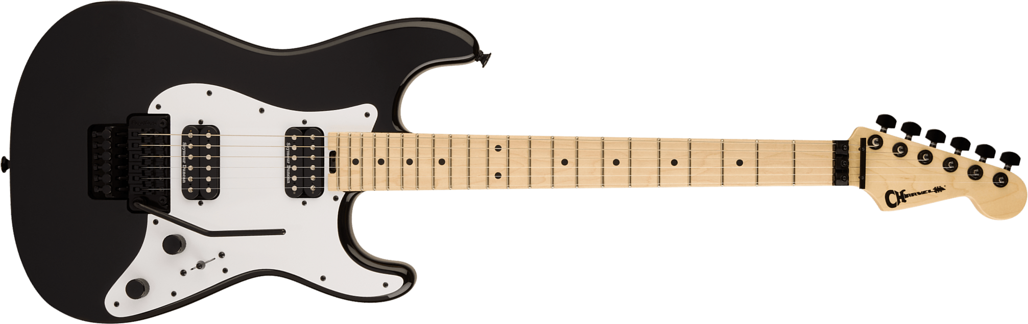 Charvel So-cal Style 1 Hh Fr M Pro-mod 2h Seymour Duncan Mn - Gloss Black - Str shape electric guitar - Main picture