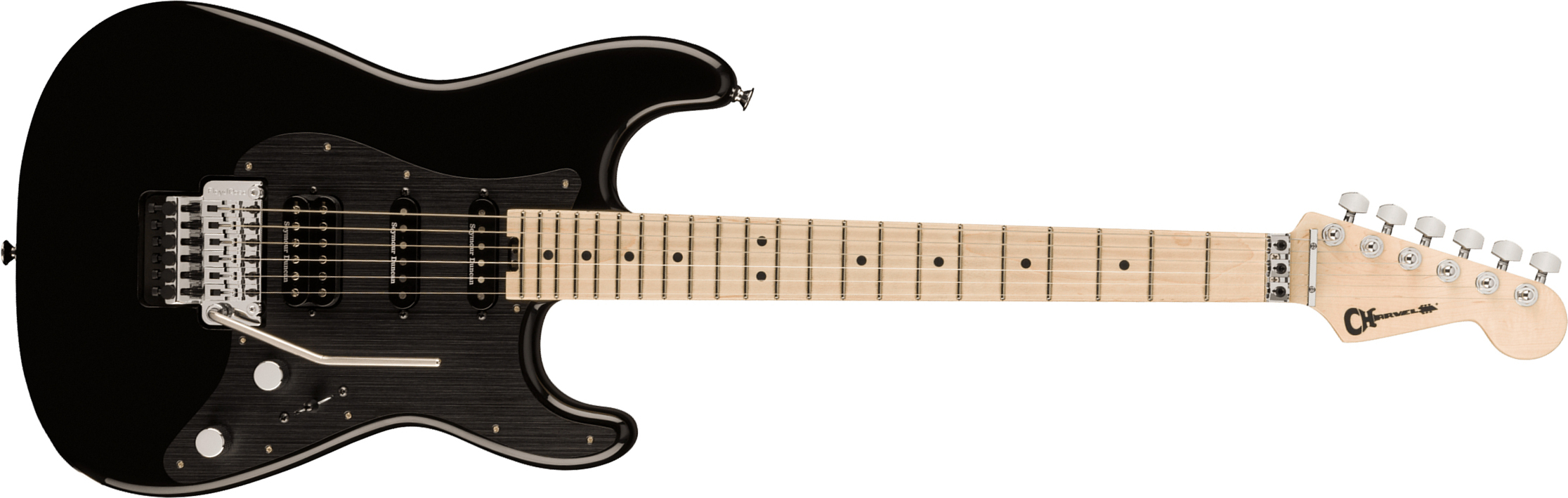 Charvel So-cal Style 1 Hss Fr M Pro-mod Seymour Duncan Mn - Gloss Black - Str shape electric guitar - Main picture