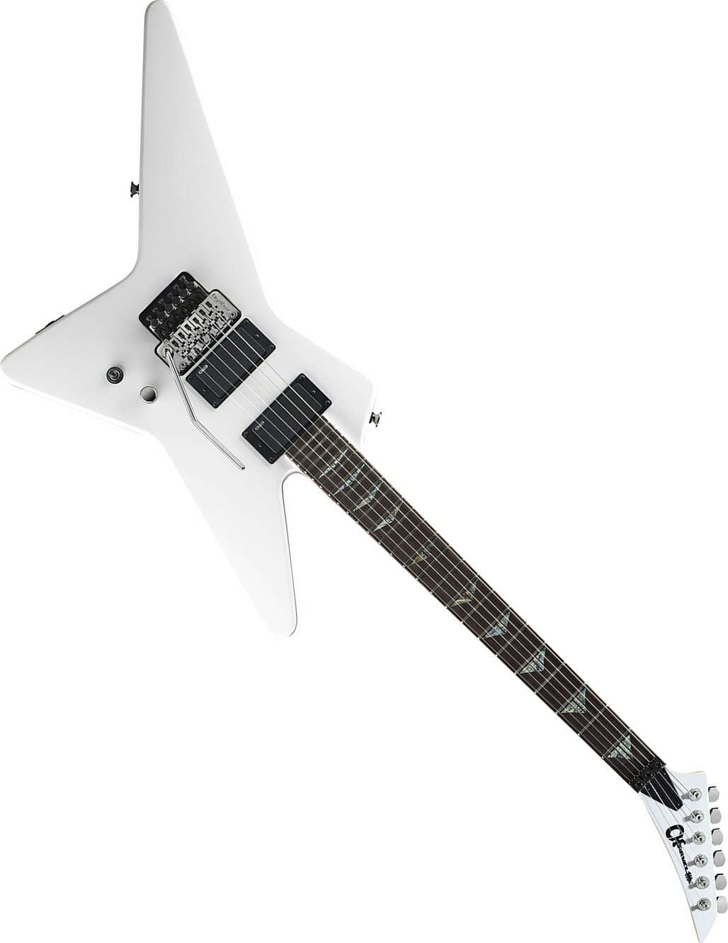 snow white Metal electric guitar Charvel