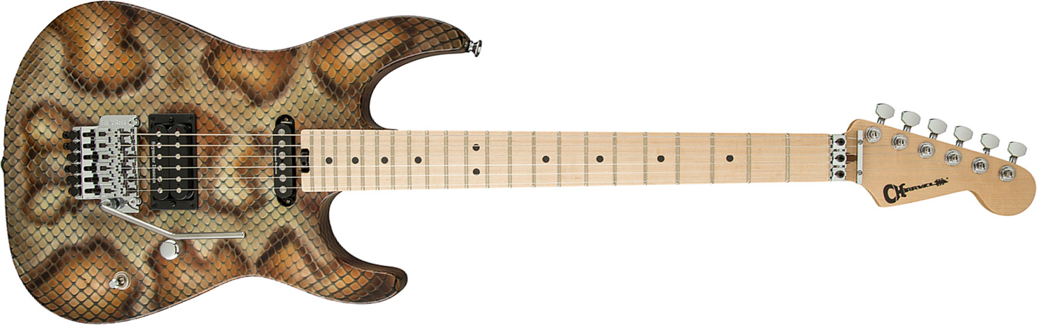 Charvel Warren Demartini Pro-mod Snake Signature Hs Fr Mn - Snakeskin - Str shape electric guitar - Main picture