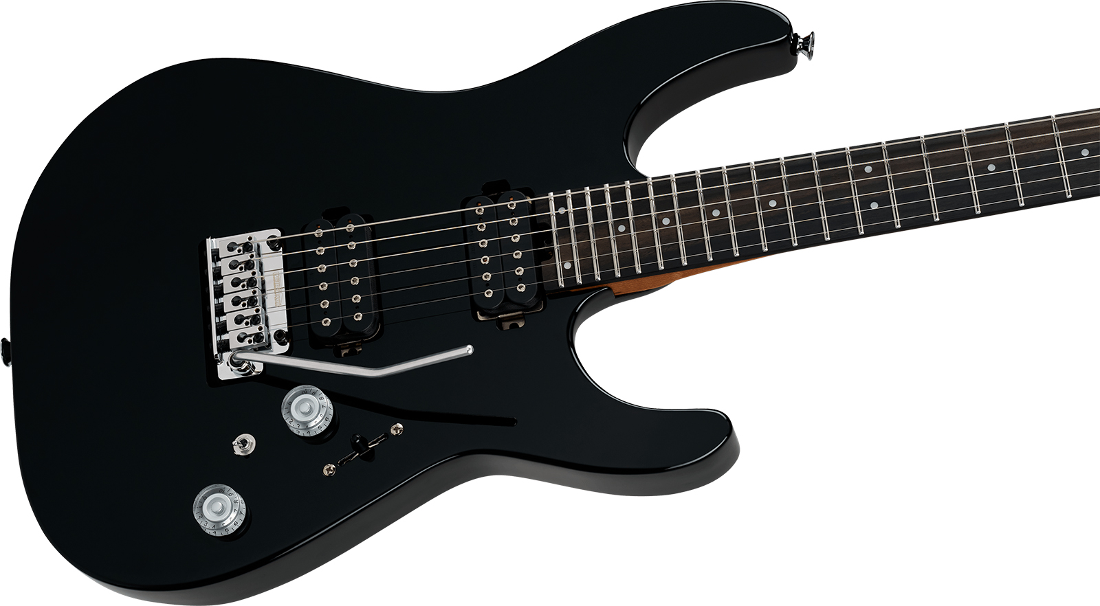 Charvel Dinky Dk24 Hh 2pt Eb Pro-mod Plus 2h Seymour Duncan Trem Eb - Raven Black - Str shape electric guitar - Variation 2