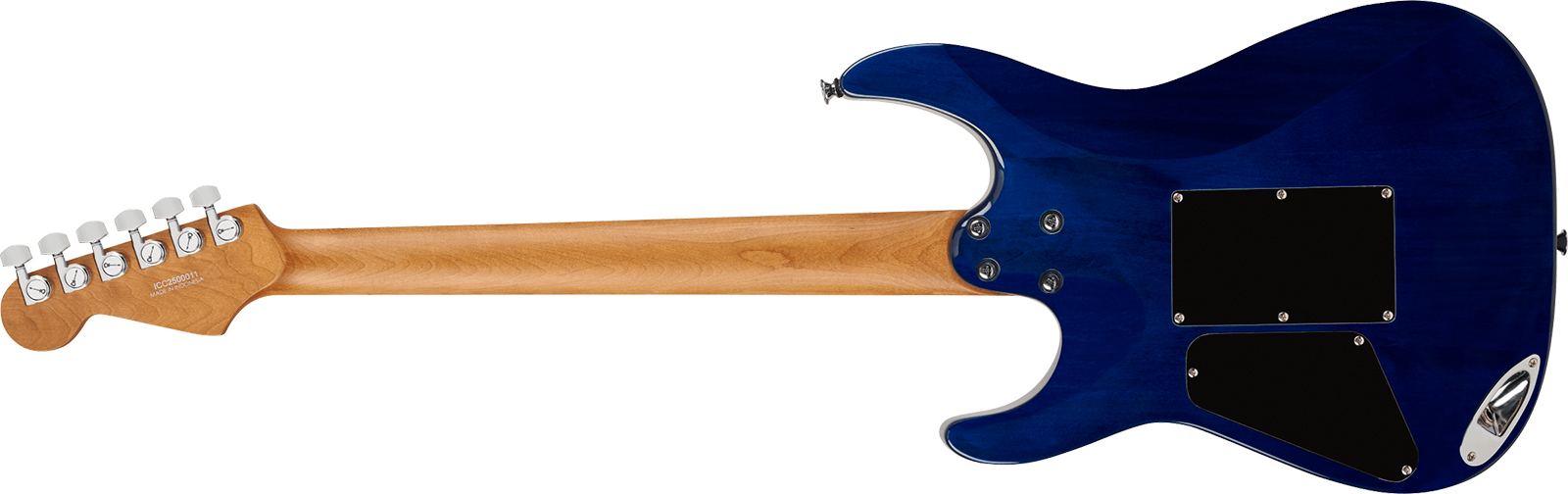 Charvel Dinky Dk24 Hh 2pt Eb Qm Pro-mod Plus 2h Seymour Duncan Trem Eb - Chlorine Burst - Str shape electric guitar - Variation 1