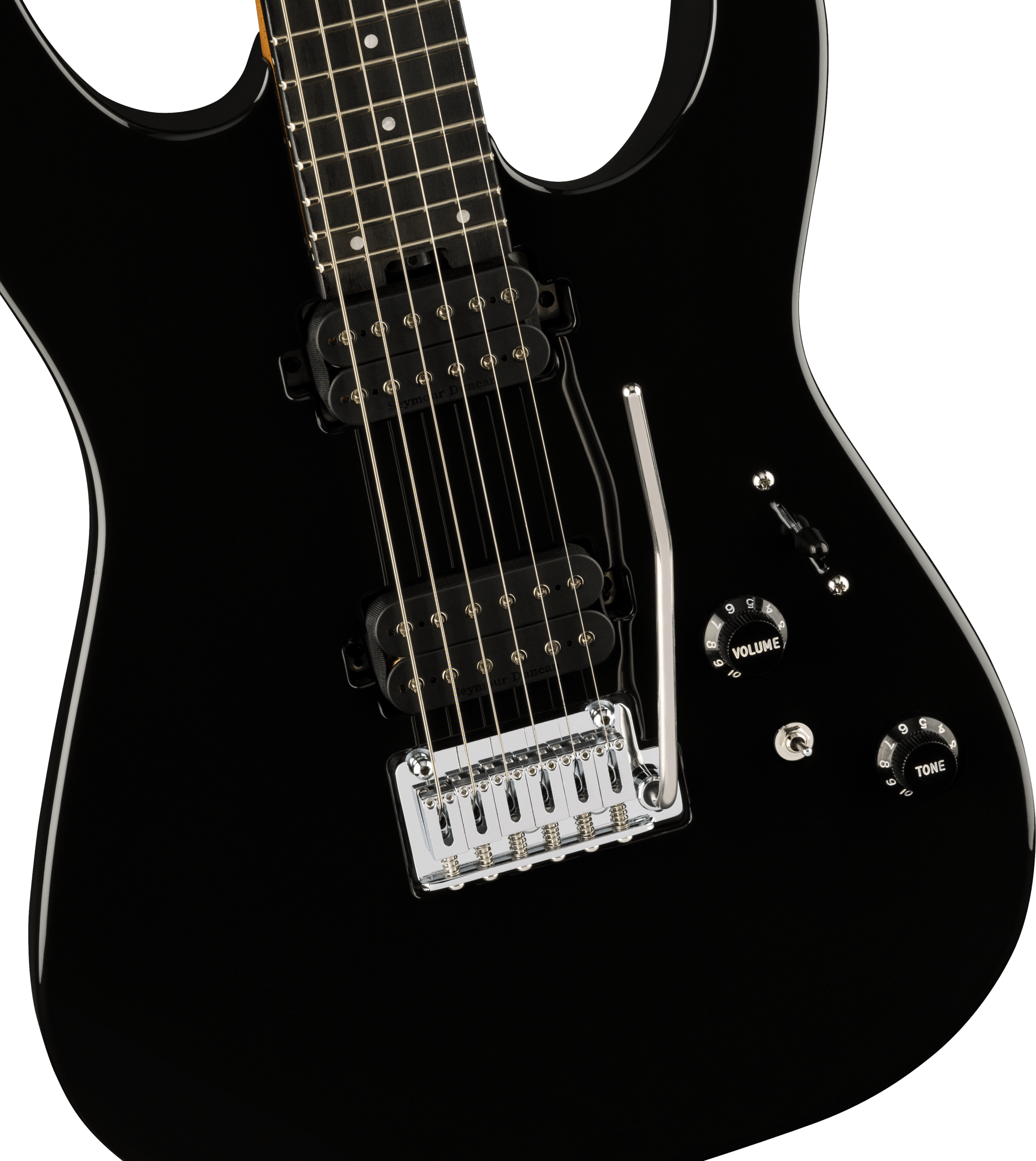 Charvel Dk24 Pro-mod 2pt Hh Eb - Gloss Black - Str shape electric guitar - Variation 2