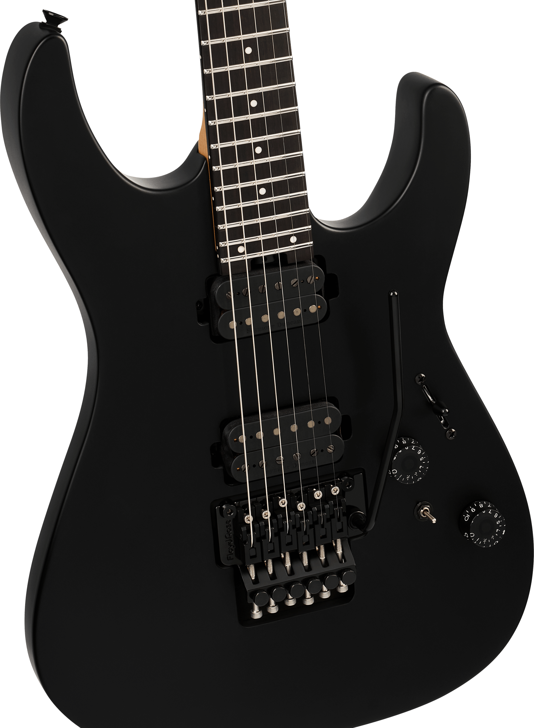 Charvel Dk24 Pro Mod Dinky Plus Hh Fr Eb - Satin Black - Str shape electric guitar - Variation 2