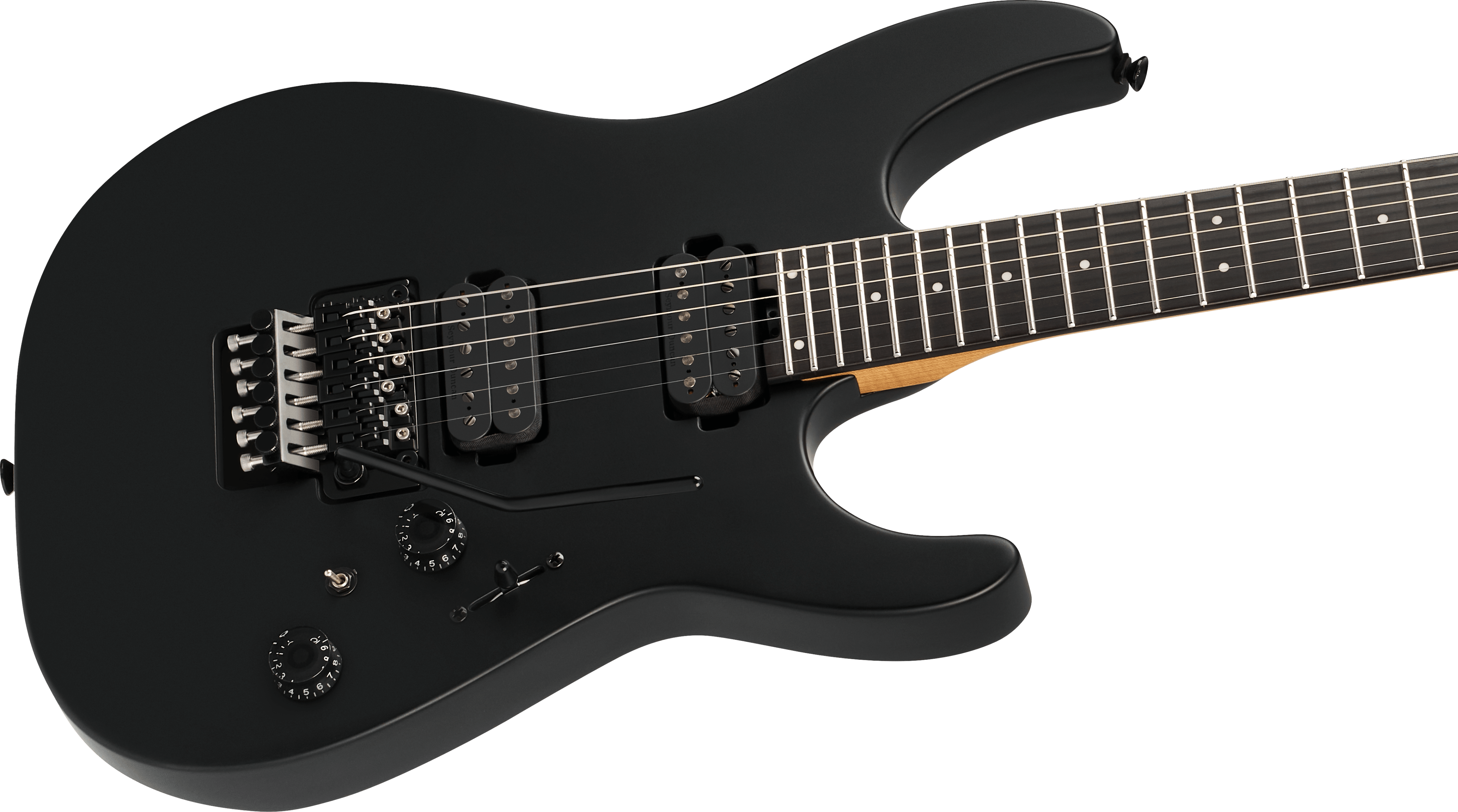 Charvel Dk24 Pro Mod Dinky Plus Hh Fr Eb - Satin Black - Str shape electric guitar - Variation 3