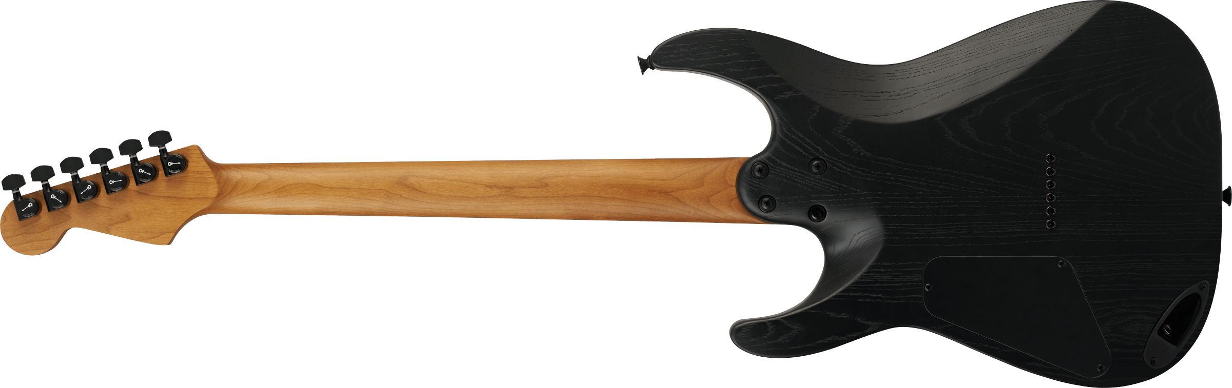 Charvel Dk24 Pro Mod Dinky Qm Plus Ht Hh Eb - Black Ash - Str shape electric guitar - Variation 1