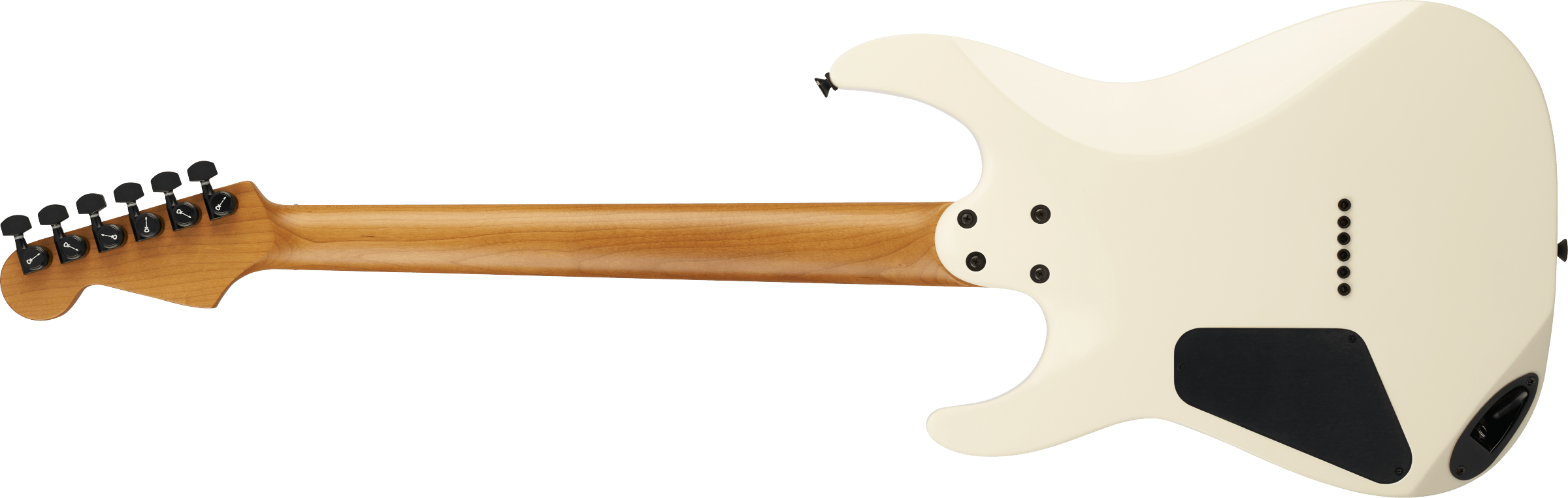 Charvel Dk24 Pro Mod Dinky Qm Plus Ht Hh Eb - Creme White - Str shape electric guitar - Variation 1