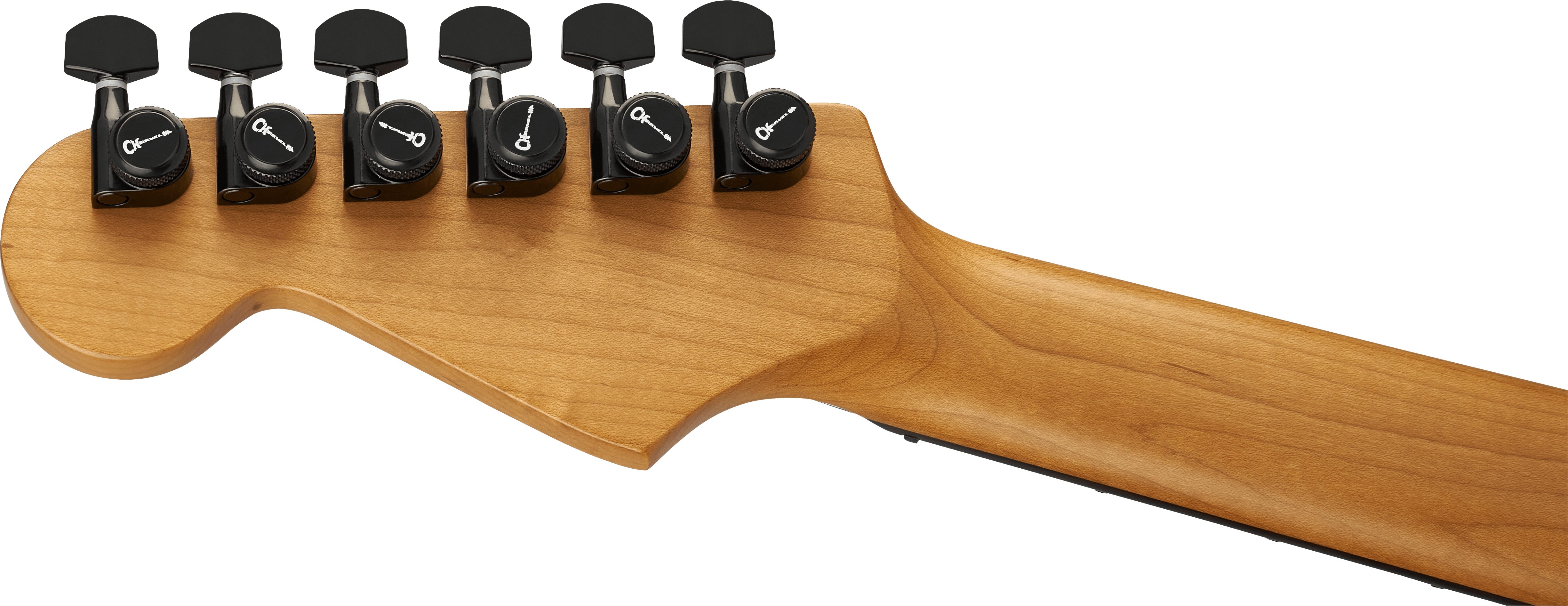Charvel Dk24 Pro Mod Dinky Qm Plus Ht Hh Eb - Creme White - Str shape electric guitar - Variation 5