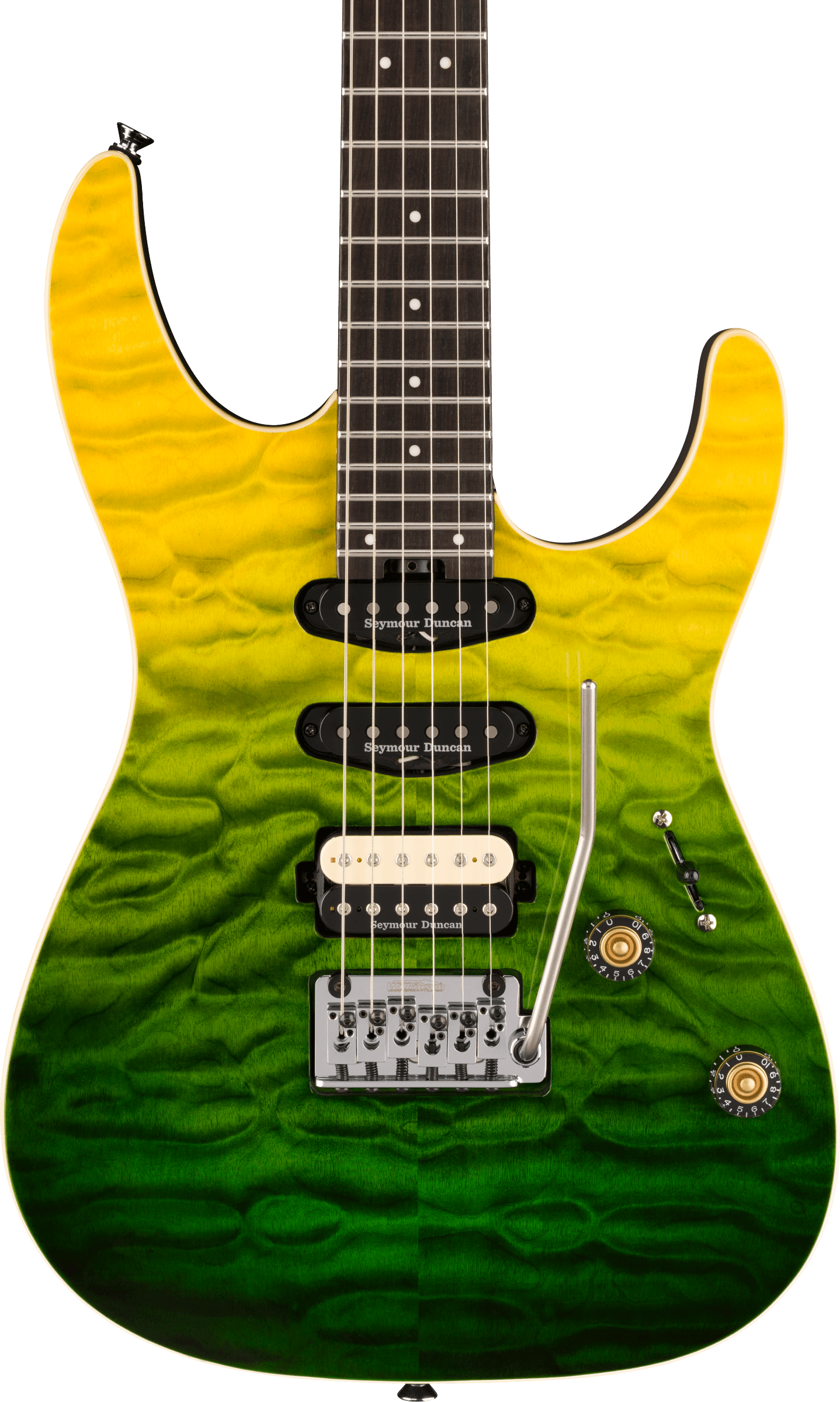 Charvel Dk24 Pro Mod Dinky Qm Plus Trem Hss Eb - Zombie Fade - Str shape electric guitar - Variation 4