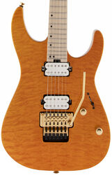 Str shape electric guitar Charvel Pro-Mod DK24 HH FR M Mahogany with Quilt Maple - Dark amber
