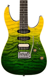 Str shape electric guitar Charvel DK24 Pro Mod Dinky QM Plus HSS - Zombie Fade