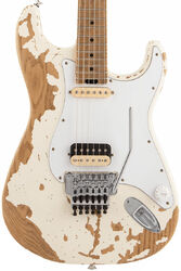 Str shape electric guitar Charvel Henrik Danhage Pro-Mod So-Cal Style 1 HS FR M Ltd - White relic