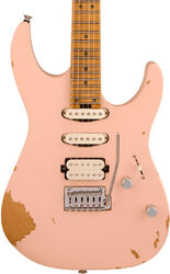 Str shape electric guitar Charvel Rick Graham Pro-Mod DK24 2PT CM - Worn shell pink