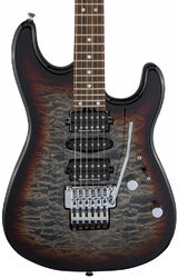 Str shape electric guitar Charvel MJ San Dimas Style 1 HSH FR PF QM (Japan) - Midnight glow