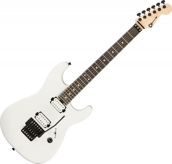 Solid body electric guitar Charvel Jim Root Pro-Mod San Dimas Style 1 HH FR E - Satin white