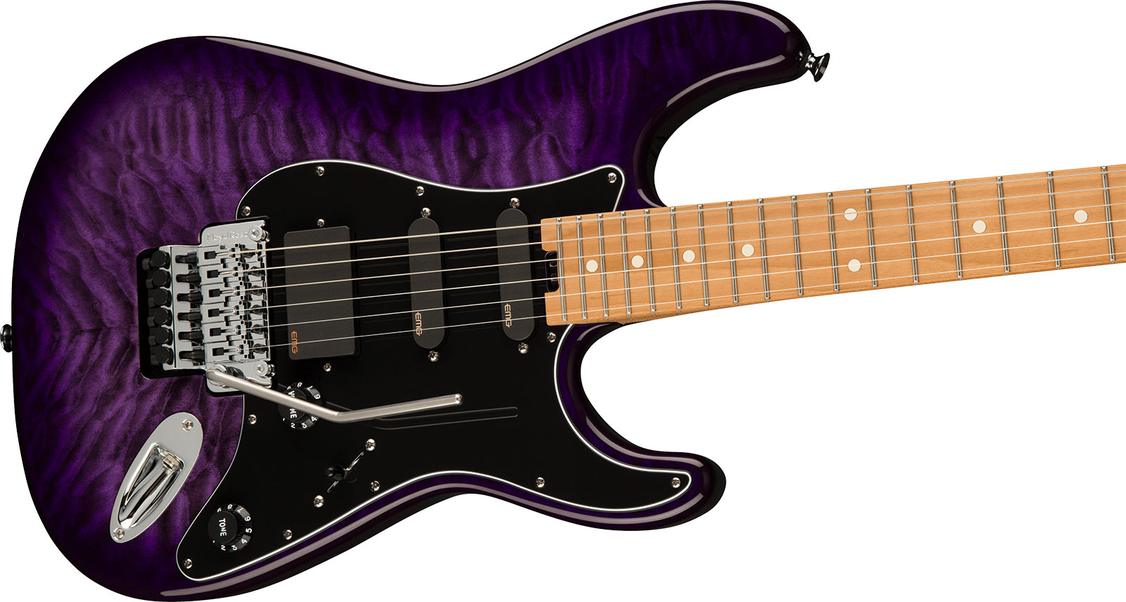 Charvel Marco Sfogli So Cal Style 1 Pro Mod Signature Hss Emg Fr Mn - Transparent Purple Burst - Signature electric guitar - Variation 2