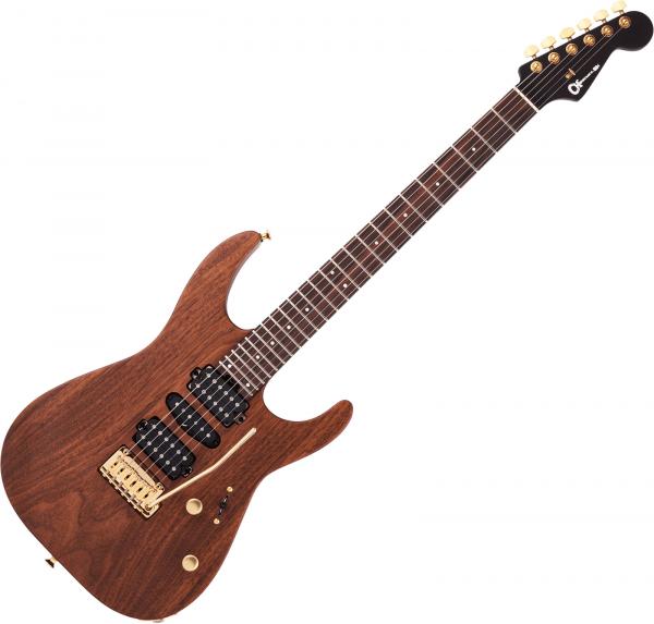 Solid body electric guitar Charvel MJ DK24 HSH 2PT E Mahogany with Figured Walnut (Japan) - natural satin