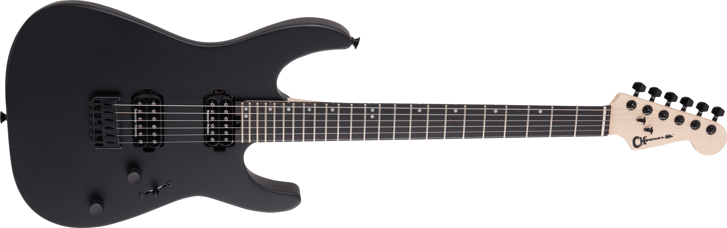 Charvel Dinky Dk24 Hh Ht E Pro-mod 2h Seymour Duncan Eb - Satin Black - Str shape electric guitar - Variation 2