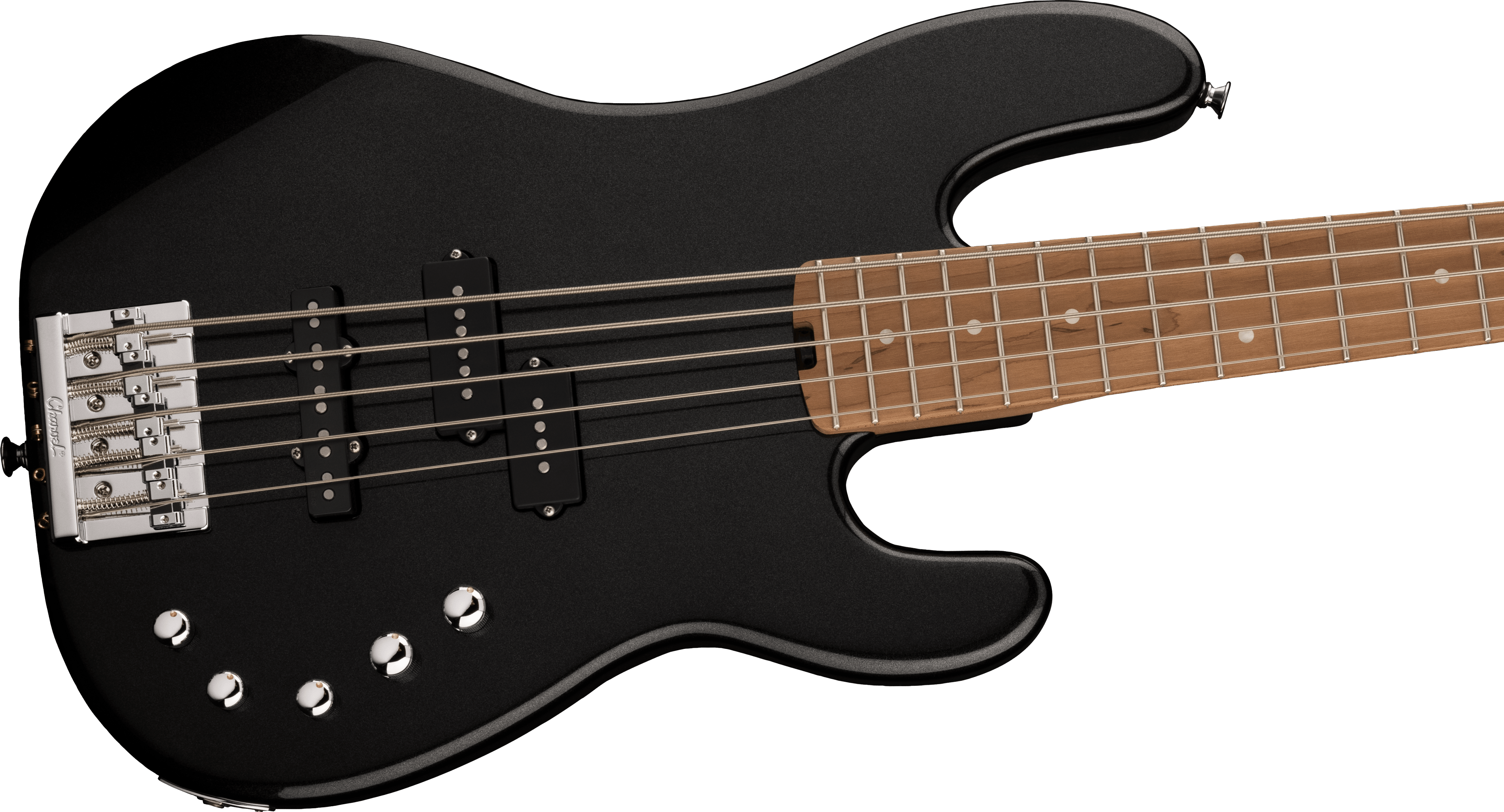 Charvel Pro Mod San Dimas Bass Pj V Mn - Metallic Black - Solid body electric bass - Variation 2