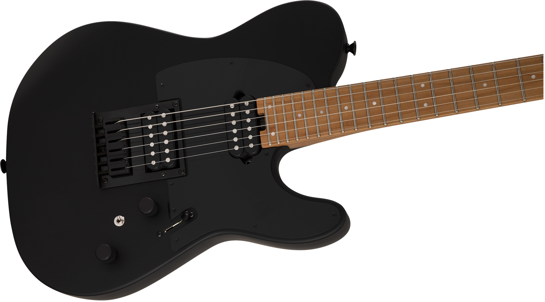 Charvel So-cal Style 2 24 Hh Ht Cm Pro-mod 2h Fishman Fluence Mn - Satin Black - Tel shape electric guitar - Variation 2