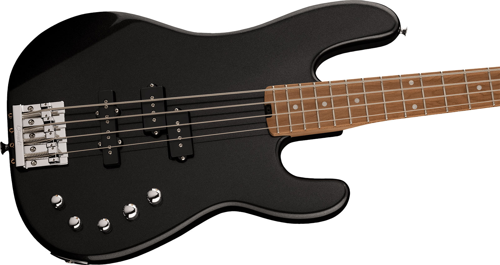 Charvel San Dimas Bass Pj Iv Pro-mod Mex 4c Active Mn - Metallic Black - Solid body electric bass - Variation 2