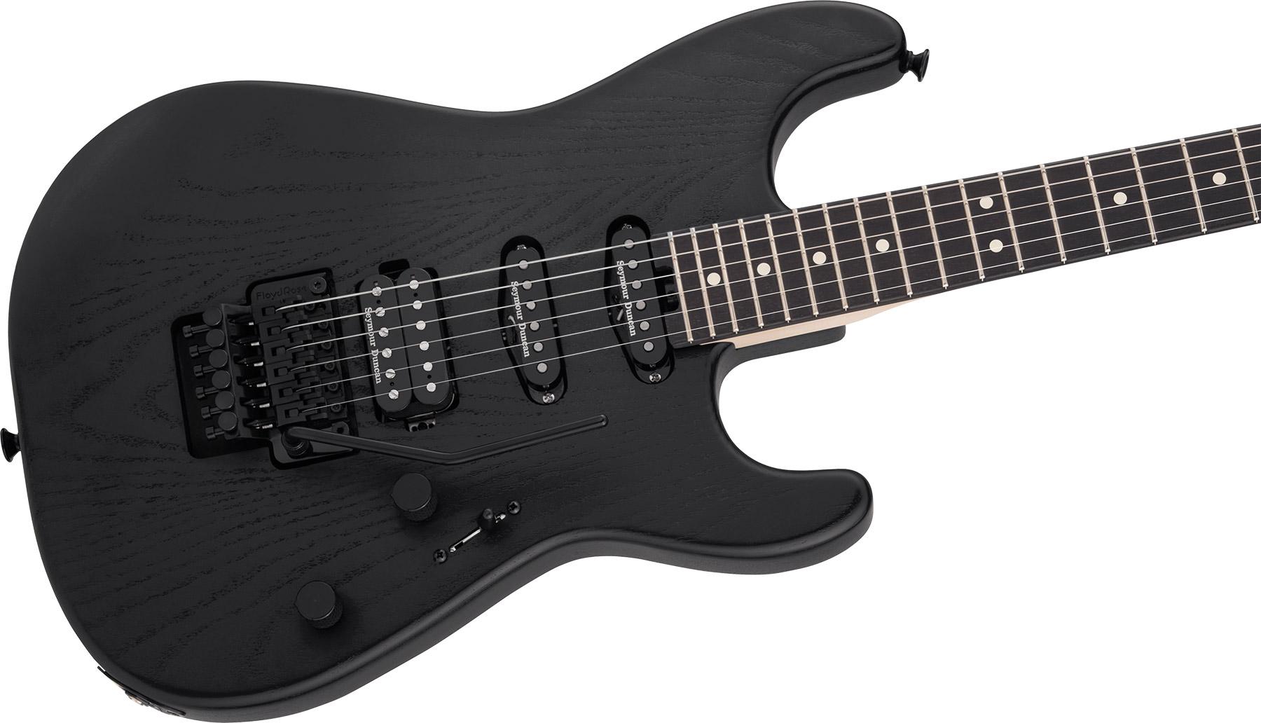 Charvel San Dimas Style 1 Hss Fr E Sassafras  Pro-mod Seymour Duncan Eb - Satin Black - Str shape electric guitar - Variation 2