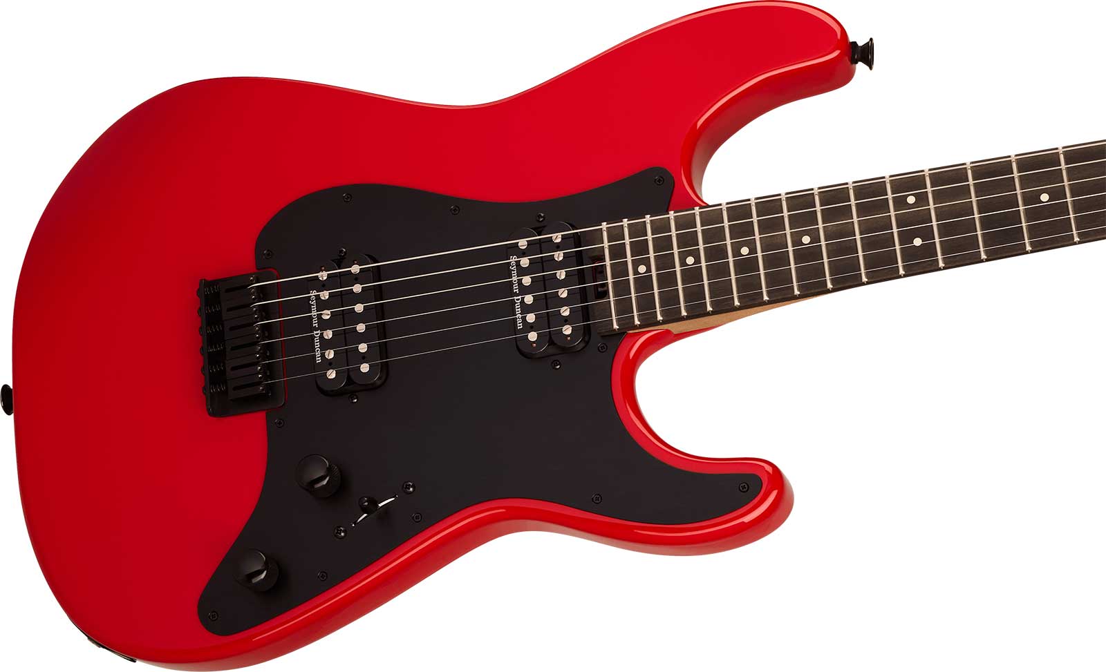 Charvel So-cal Style 1 Hh Pro-mod Plus 2h Seymour Duncan Eb - Ferrari Red - Str shape electric guitar - Variation 2